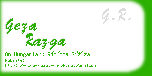 geza razga business card